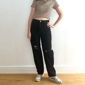 NWT OAK + FORT HIGH RISE STRAIGHT LEG JEANS - 27